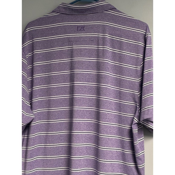 Cutter and Buck Troon North Golf Club Mens L Purple Polo Shirt Short Sleeve - Picture 9 of 10
